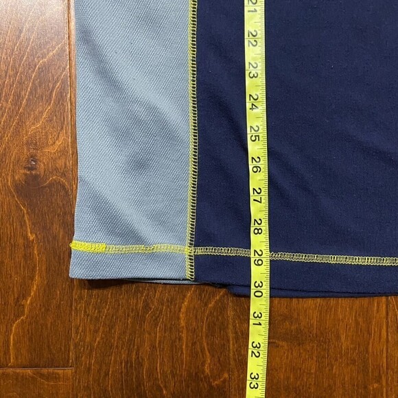 Bugle Boy Vintage 1/4 Zip Athletic Navy Grey Top Big & Tall Polyester Men's XXL - Picture 8 of 8